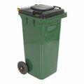 Vestil Trash Can, Green, Polyethylene TH-32-GRN